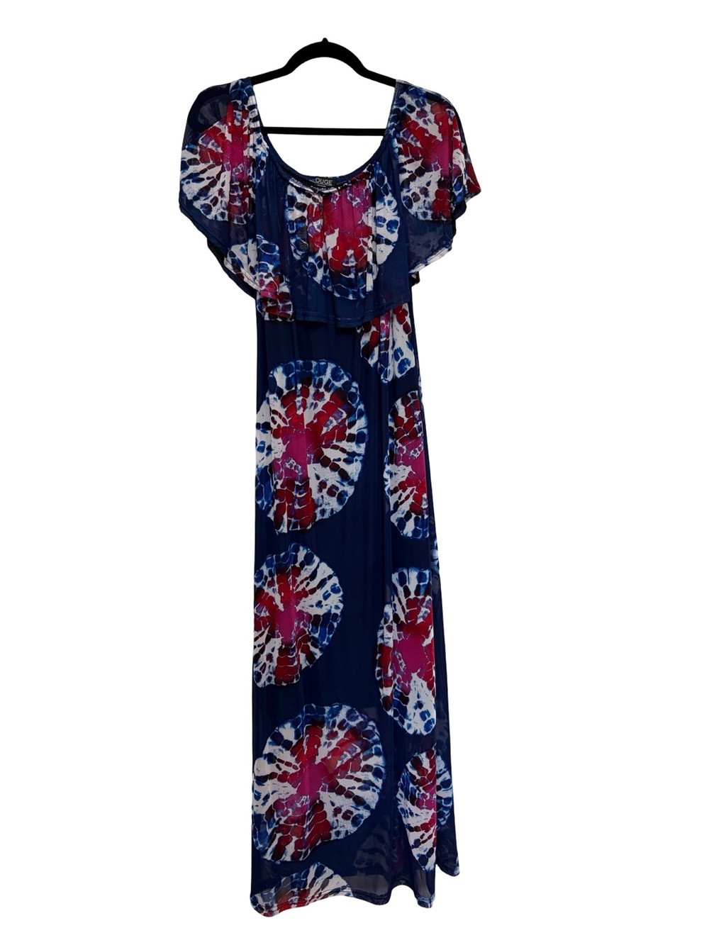NEW Rogue Tie Dye Print Flutter Stretchy Maxi Dress - Size 2X